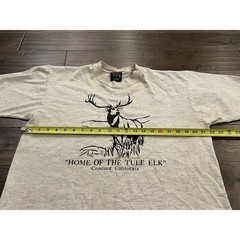 Vtg Soffes Choice Mens Home Of The Tule Elk Concord California Tshirt Size L