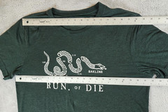Bakline Run or Die Marathon Running Shirt Mens Large L Green Tri-blend Brooklyn