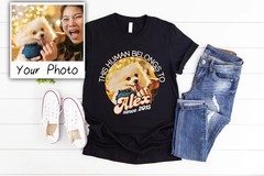 Custom Dog Photo Comfort Tee Personalized Pet Picture Shirt