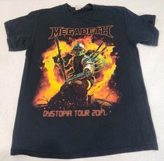 Megadeth Dystopia World Tour 2017 Graphic Tee Adult Size M Concert T-Shirt Used