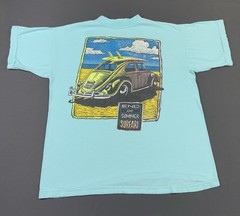 Rare Vintage 90s End Of Summer Surfari Beetle Beach Surf Nature XL Tee Art