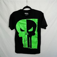 PUNISHER Lime Green Men’s M Marvel COMICS Graphic Tee Shirt Mad Engine Fandom