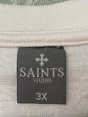 Saints Studio Shirt Mens 3XL White Textured Stretch Short Sleeve Crewneck Tee