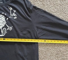 Nike Dri-FIT Long Sleeve Graphic Tee Men’s XL Black Tornado Skeleton Running