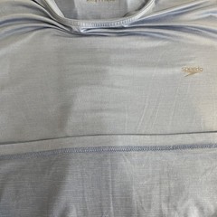 Speedo Shirt Mens 2XL Blue Tagless UV Protection Crew Neck Polyester Spandex