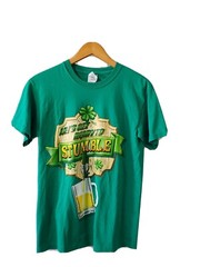 Gildan Ultra Cotton T-Shirt Mens S Green St Patrick’s Day Short Sleeve Beer