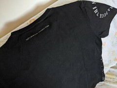 HAMILTON Cotton Elastane Mix T-Shirt SIZE M Size BLACK Tiger White