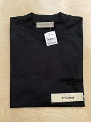 Fear of God Essentials Stretch Limo Black Short Sleeve T-Shirt Size Small (SS22)