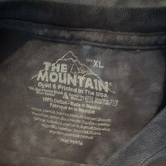 The Mountain Men’s XL Blue Tie-Dye Cat Military Graphic Cotton Crewneck T-Shirt