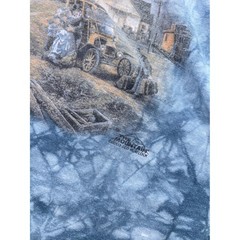 The Mountain Vintage 2XL 2003 Steam Engine Train TieDye TShirt Blue Ted Blaylock