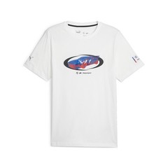 PUMA Bmw Mms Statement Car Graphic Crew Neck Short Sleeve T-Shirt Mens White Cas