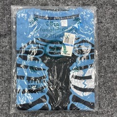 LRG Dead Serious Shirt Mens XL Blue Skeleton Lifted Research Group Kanye Glow