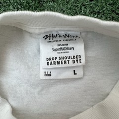 Shaka Wear Encounter Conference White Tee Size L Drop Shoulder Western Cowboy