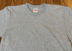 Supreme New York Gray Blank Shirt USA Hypebeast Skateboarding Size M NWOT