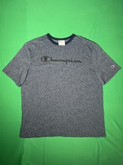 Champion Short Sleeve T Shirt Multi Blue Print Size XXL Extra Extra Large