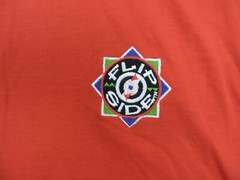 VINTAGE Starter Flip Side Shirt Mens Medium Orange Hoodie Patch Logo Deadstock