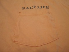 Salt Life “On Salt Time” Men’s Orange Pocket T-Shirt – Size XL WOW!!!!!