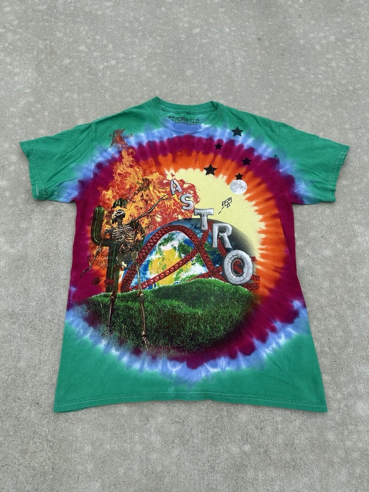 Astroworld “Astro” Tie Dye Graphic Tee Mens Medium 🎢