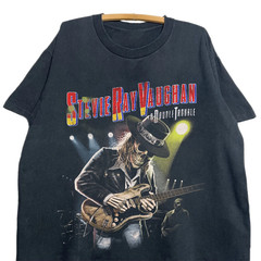 Stevie Ray Vaughan Double Trouble Cotton Black All Size T Shirt BT972