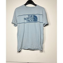 The North Face Standard Fit T Shirt Mens Medium Light Blue Graphic Spellout Logo
