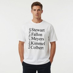 Knights of The Night Late Night Talk Show Oversize Cotton Tee