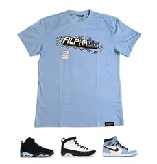 Tee to Match Air Jordan 1 Retro “Universal Blue”, Size S-3XL, Alpha Drip Splash