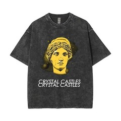 Crystal Castles T-Shirts Graphic Print Washed 100% Cotton Tees