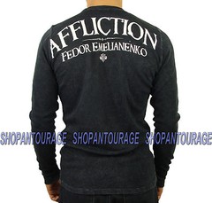 Affliction Fedor Emelianenko Warbird A1091 New Long Sleeve MMA Thermal for Men