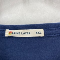 Marine Layer Graphic T-Shirt Mens 2XL Blue Recycled Sustainable Nautical Preppy