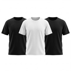 Men’s 3 Pack 100% Cotton T-Shirts Short Sleeve Crew Neck Casual Basic Tee