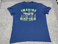 Imagine NATION Mercy Me Tour 2019 NYC Graphic Concert XL 2 Sided Shirt Blue