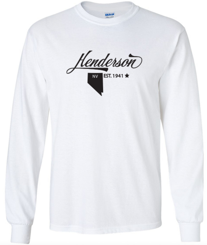 Henderson Nevada State T-Shirt Long Sleeve Graphic Tee Unisex apparel Text logo