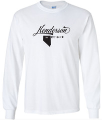 Henderson Nevada State T-Shirt Long Sleeve Graphic Tee Unisex apparel Text logo