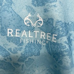Realtree Sun Block & Fishing Shirt Mens XL Blue UPF30+ Performance Fabric