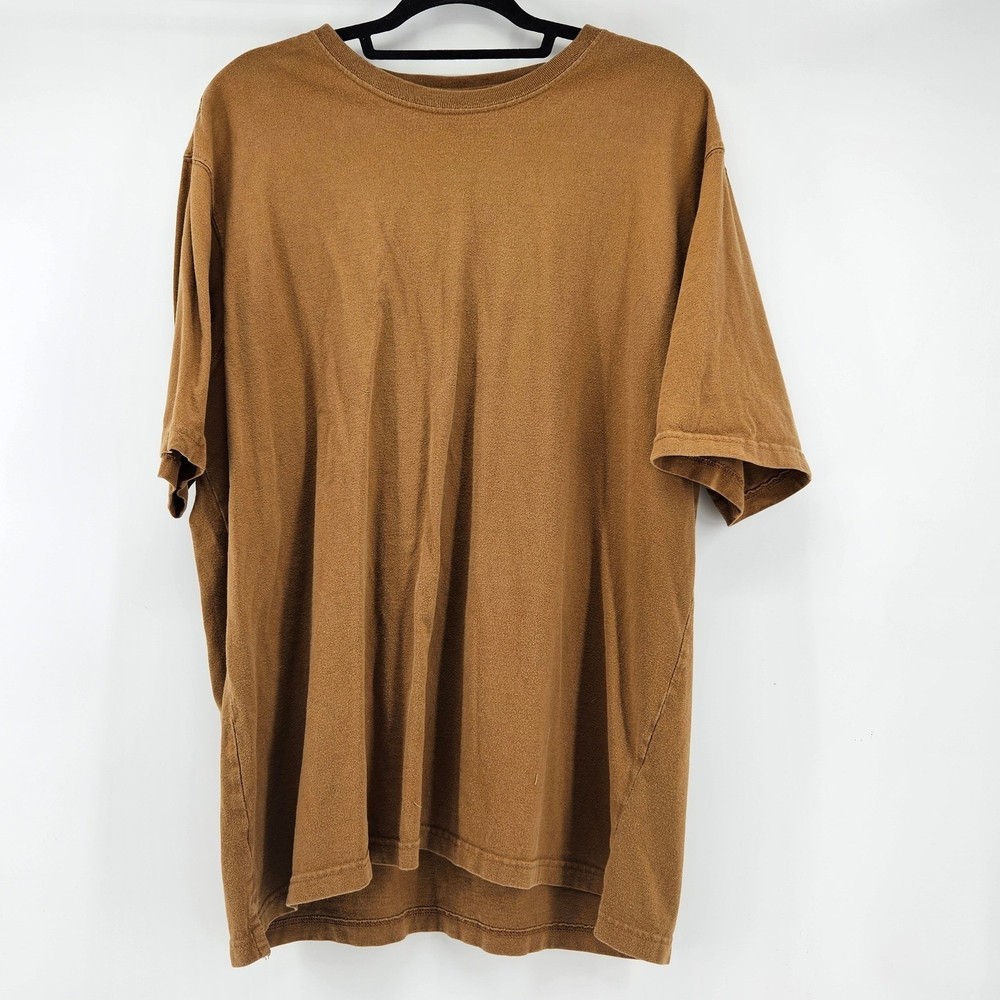 Duluth Trading Co Longtail T Relaxed Fit Brown Cotton Work T-Shirt Mens Large