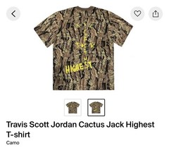 Travis Scott Jordan Cactus Jack Highest T-shirt Camo (size XL)