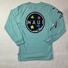 VTG 90’s Maui &Sons Cookie Logo Long Sleeve Celadon Mens Size S w/ Imperfections