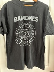 Ramones Retro Punk Graphic T-shirt Men XL Black Short Sleeve Music