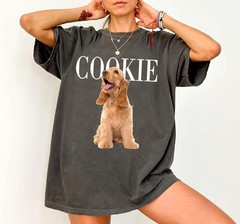 Custom Pets Photo Comfort Tee Personalized Pet Picture Shirt Dog