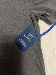 GEORGE Charcoal Grey Heather Short Sleeve Crew Neck Tee Shirt Sz. M*
