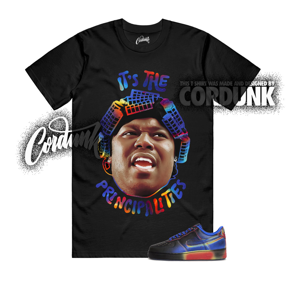 Air Force 1 Low Retro Heat Map Black Racer Blue T Shirt Match ITP