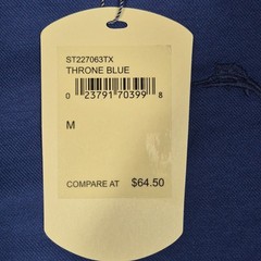 Tommy Bahama Throne Blue Crew Neck Short Sleeve T-Shirt Size Medium Soft Touch