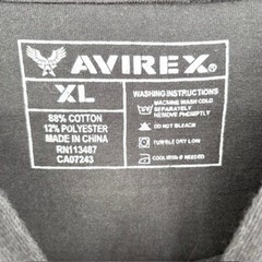 Avirex Black Skull Roses Graphic Long Sleeve Layered Double Sleeve Shirt Size XL