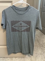 Billabong Men’s Gray Graphic Logo Crew Neck Short Sleeve T-Shirt Size S