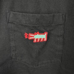 Uniqlo Keith Haring Shirt Mens XL Black NYC Pop Icons Pocket Graphic Tee