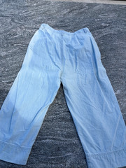 1990s Vintage Grunge Denim Trousers Light Blue Ankle-length Medium