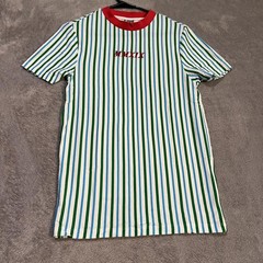 ASOS Shirt Mens XS Multicolor Stripe MMXIX Embroidered Crewneck Roman Numeral