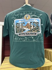 NEW Buc-ees T-shirt Colorado License Plate Size Large