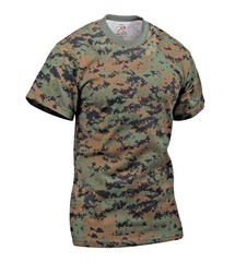 Rothco Mens Woodland Digital Camo Short Sleeve T-Shirt