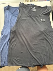 Lot Of 2 Under Armour UA Tech Tank 2.0 Men’s Sz Medium Navy/Black Polyester
